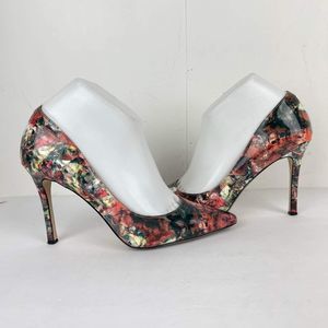 Bcbgeneration women's Multicolor Floral Point Toe Pump heel shoes size 8M